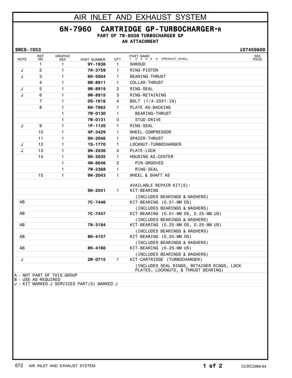 6N-7962 PLATE AS-BACKING CAT parts manual diagram