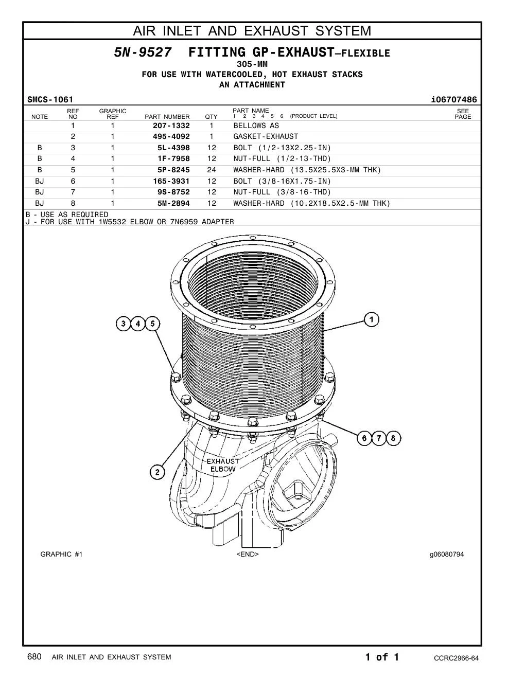 495-4092 - GASKET-EXHAUST