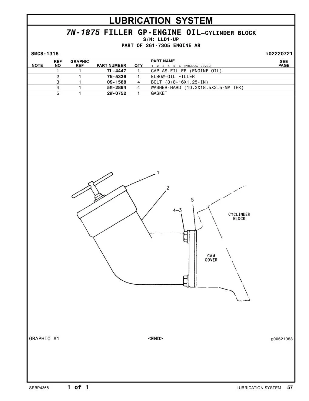 7L-4447 - CAP AS-ENGINE OIL FILLER