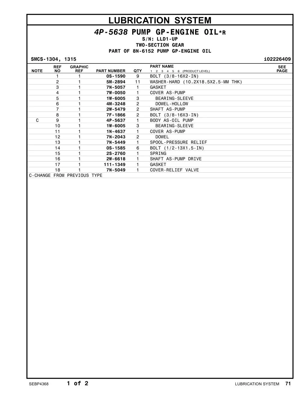 7N-5049 - COVER-RELIEF VALVE