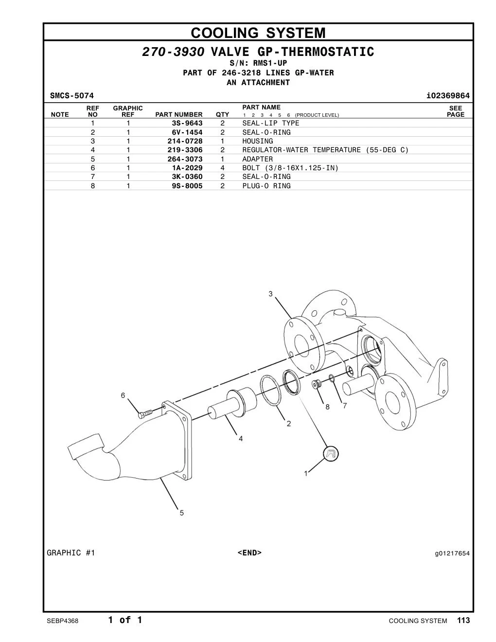 3S-9643 - SEAL-LIP TYPE (WATER TEMPERATURE REGULATOR)