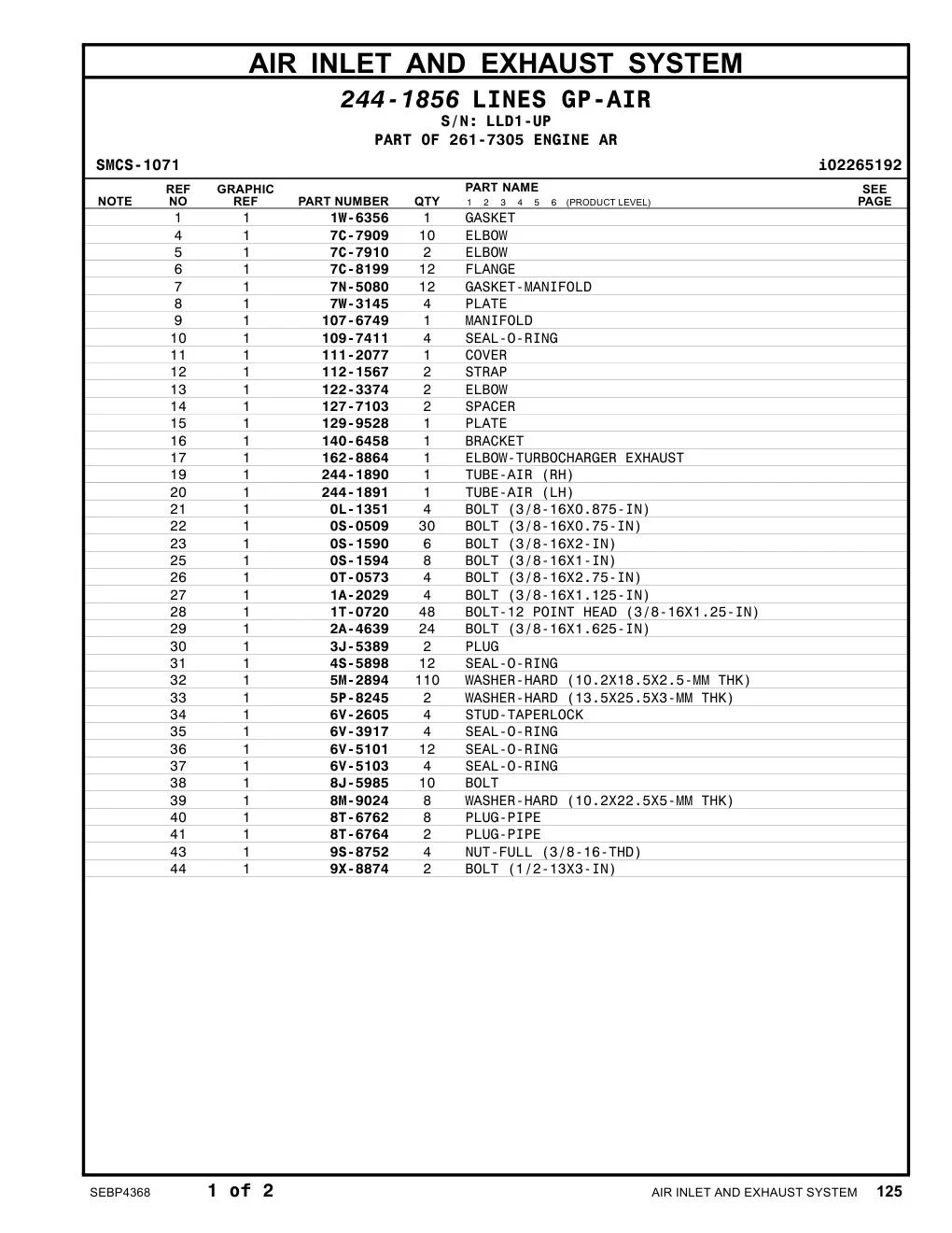 7C-7910 - ELBOW (AIR INLET)