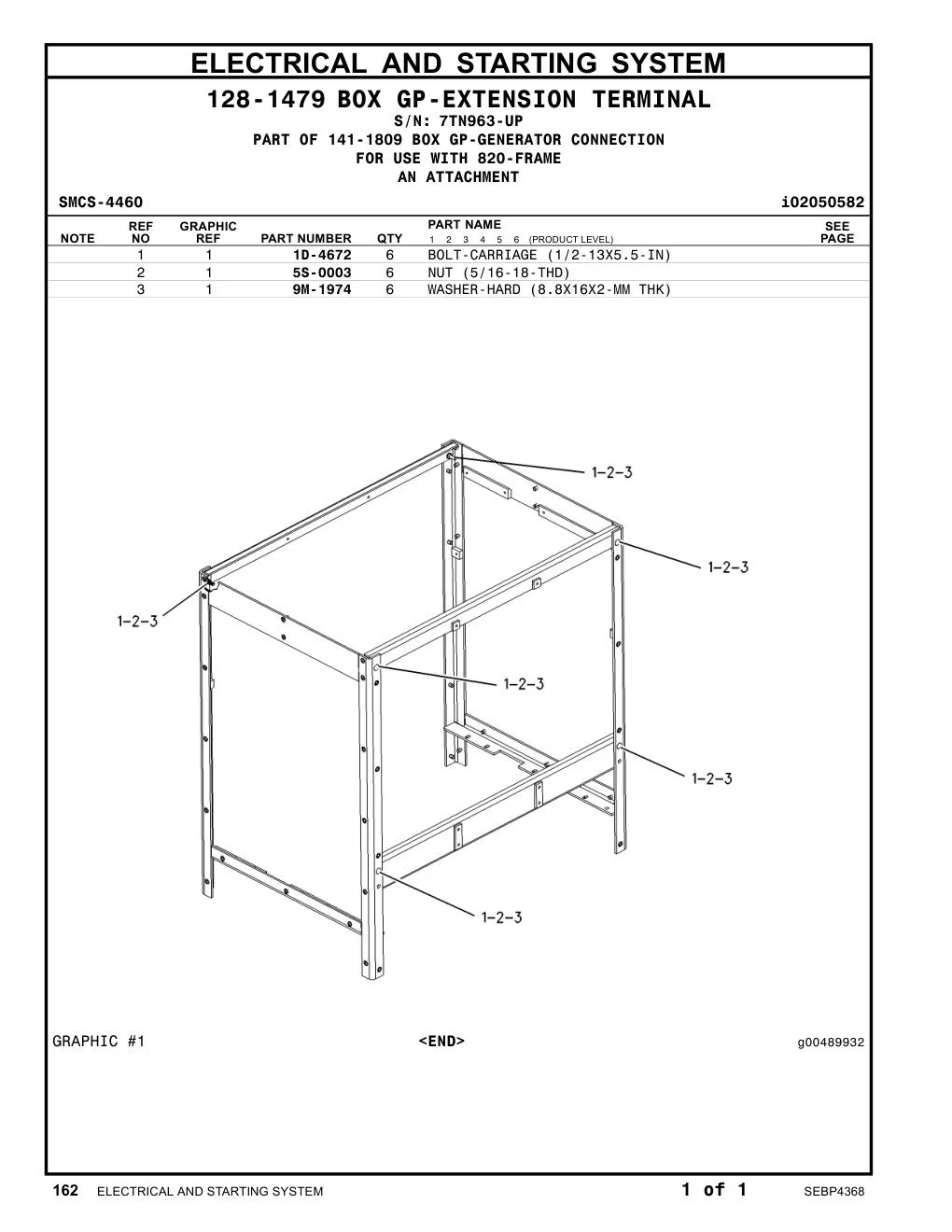 1D-4672 - BOLT-CARRIAGE (1/2-13X5.5-IN)