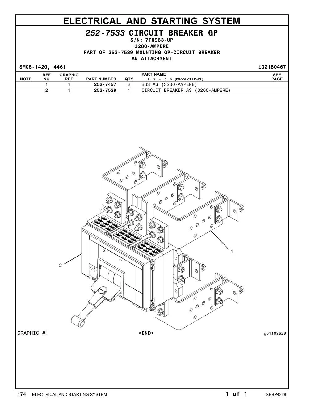 252-7529 - CIRCUIT BREAKER AS (3200-AMPERE)
