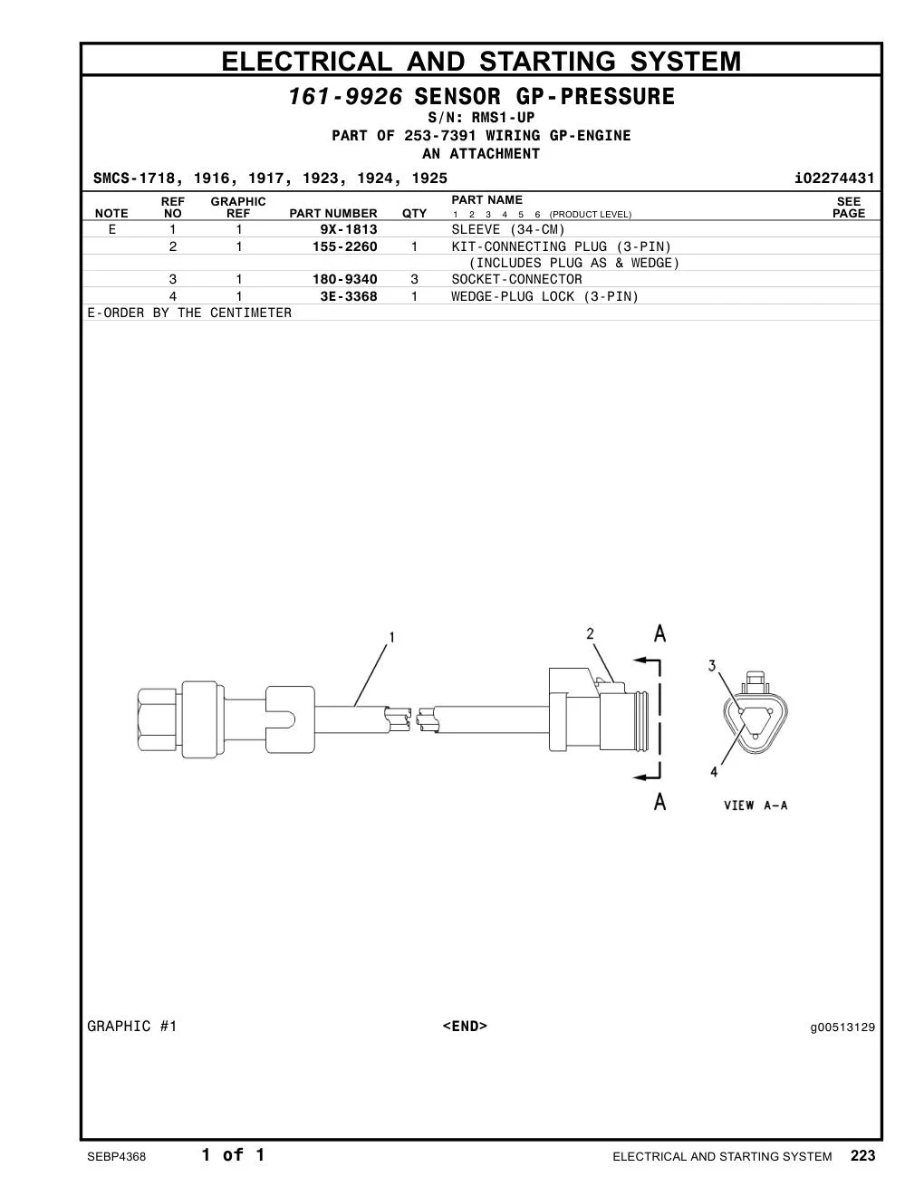 155-2260 - KIT-CONNECTING PLUG (3-PIN)