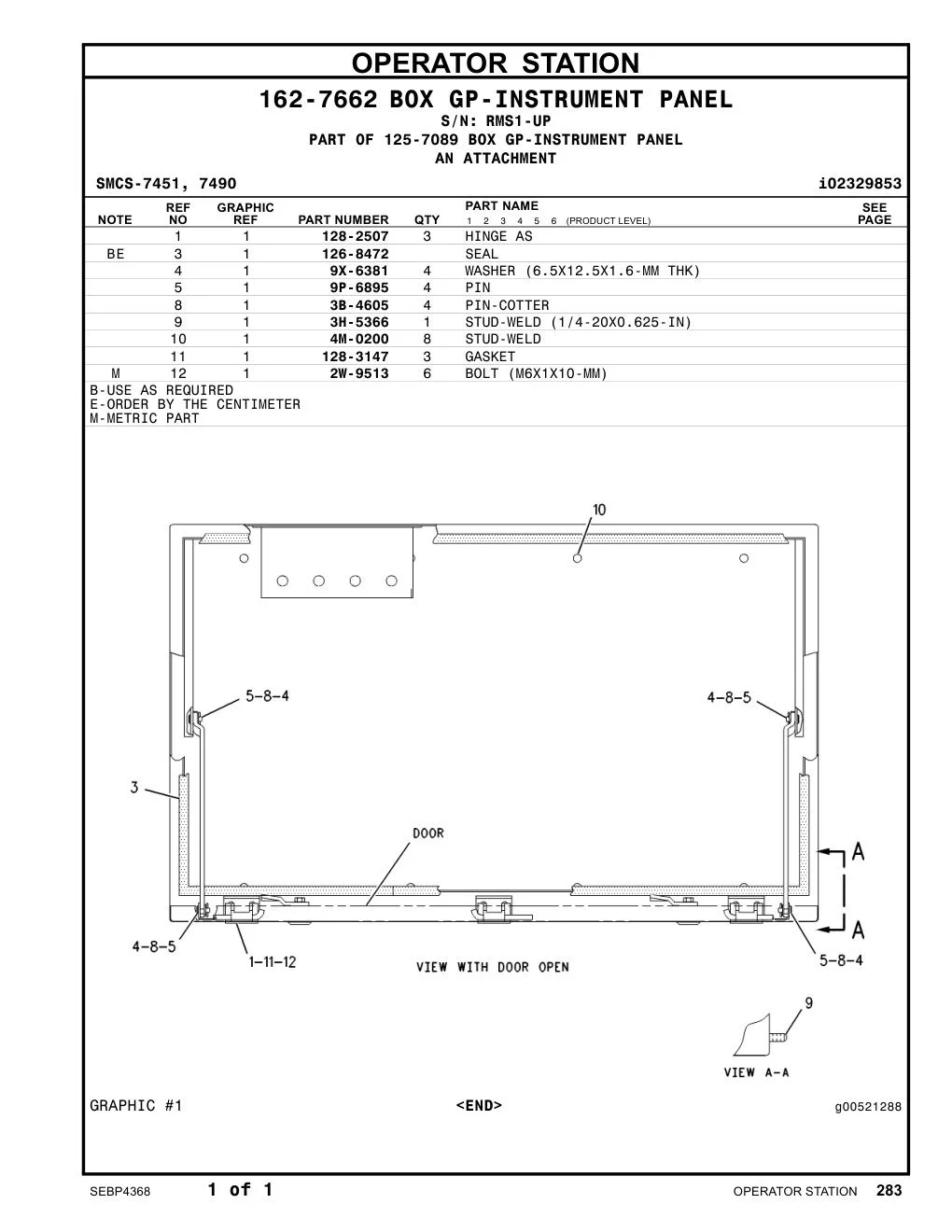 3H-5366 - STUD-WELD (1/4-20X0.625-IN)