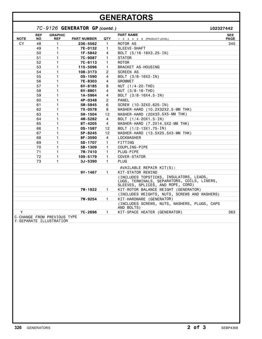 7C-9087 - STATOR