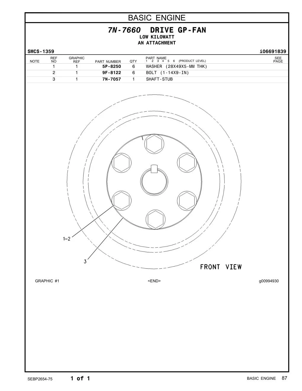 7N-7057 - SHAFT-STUB