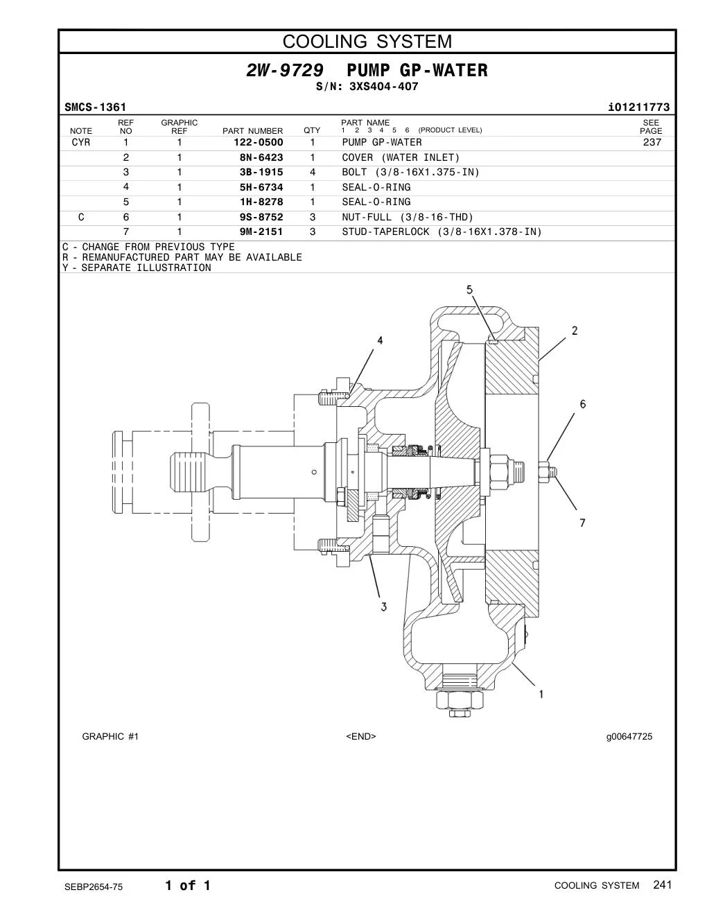 5H-6734 - SEAL-O-RING