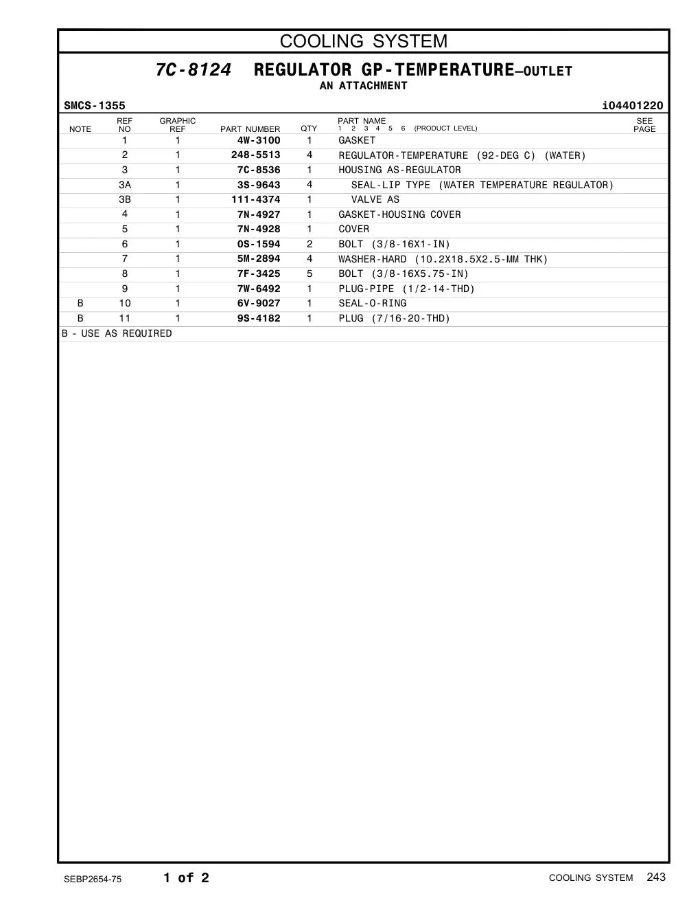 7C-8536 - HOUSING AS-REGULATOR