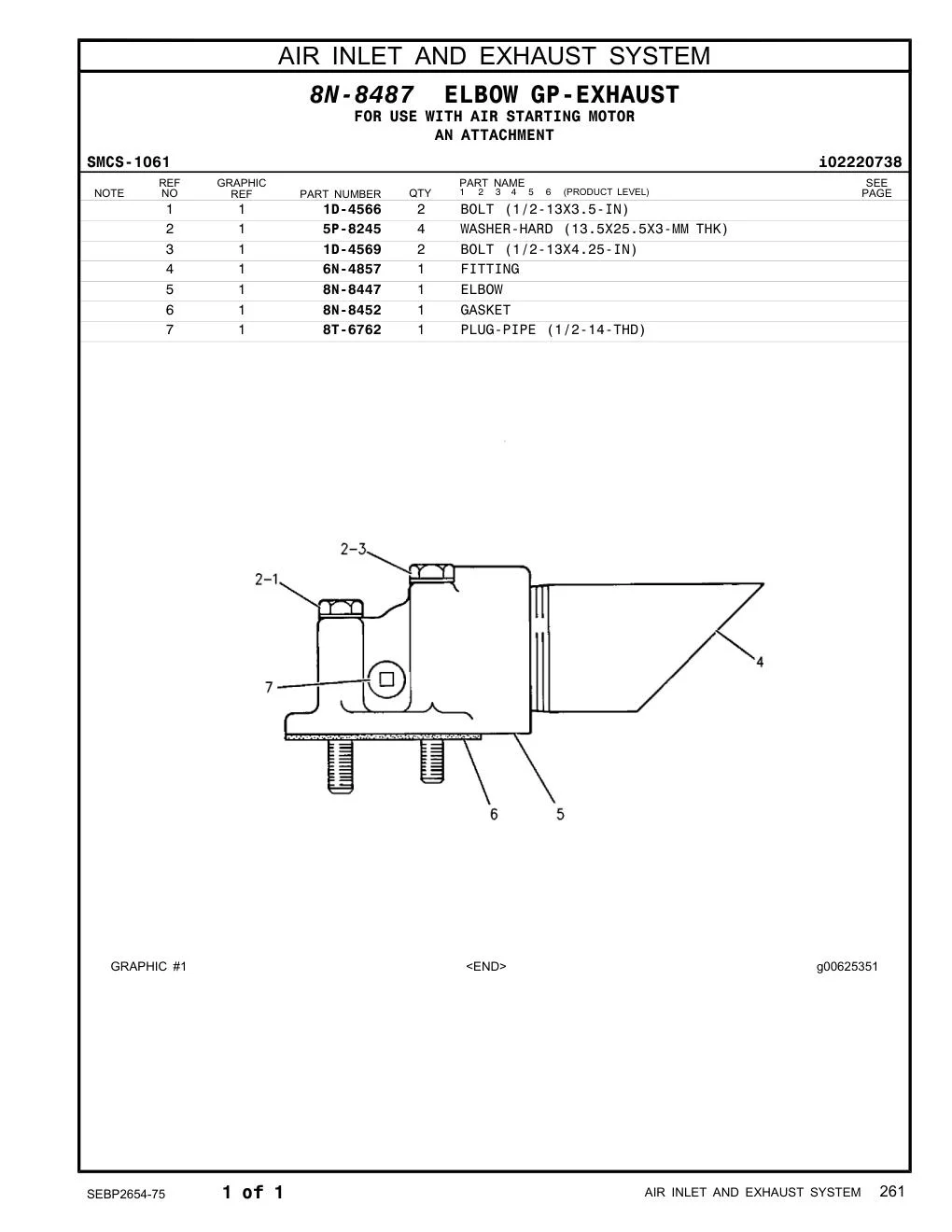 1D-4569 - BOLT (1/2-13X4.25-IN)