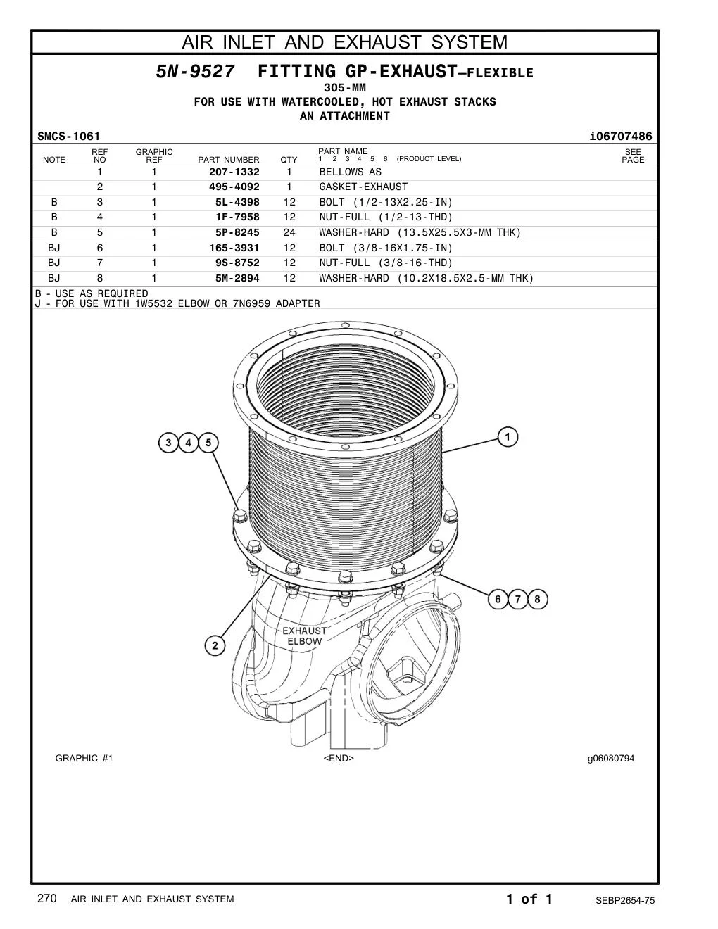 5L-4398 - BOLT (1/2-13X2.25-IN)