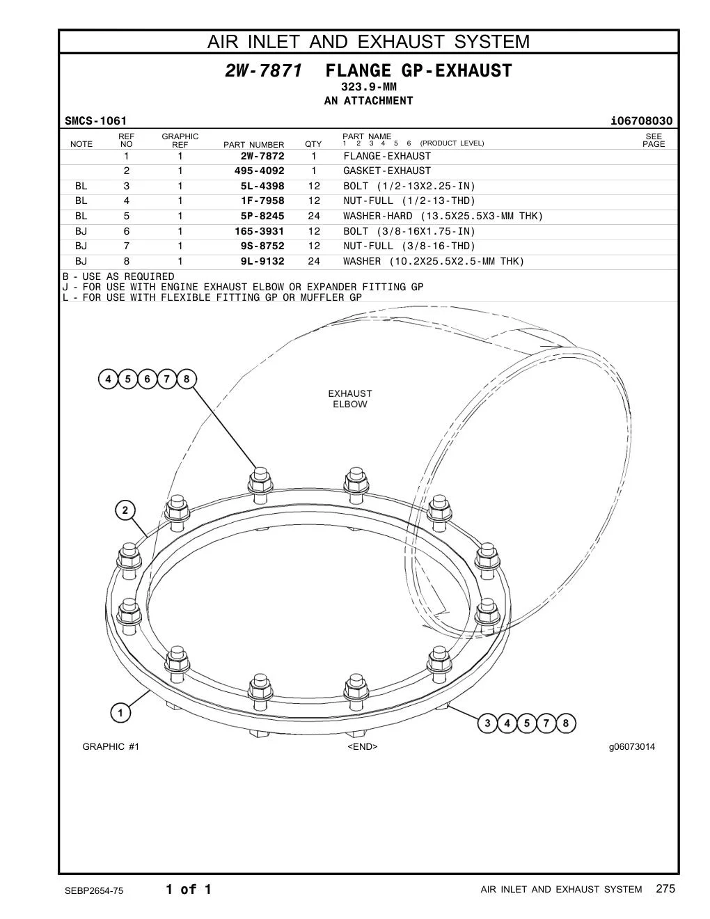 2W-7872 - FLANGE-EXHAUST