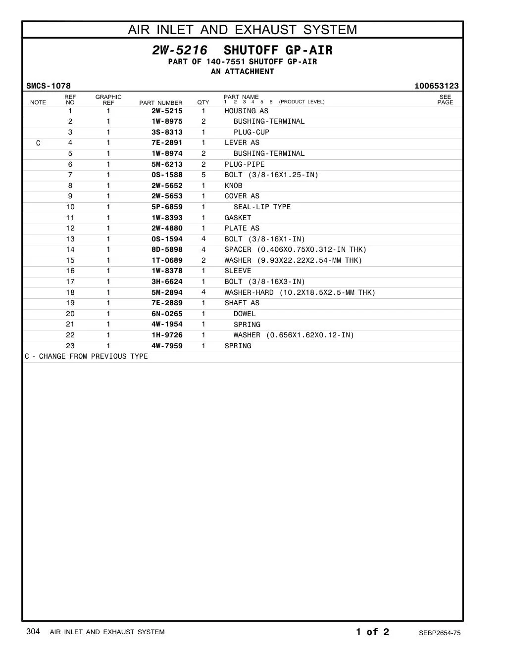 2W-5652 - KNOB