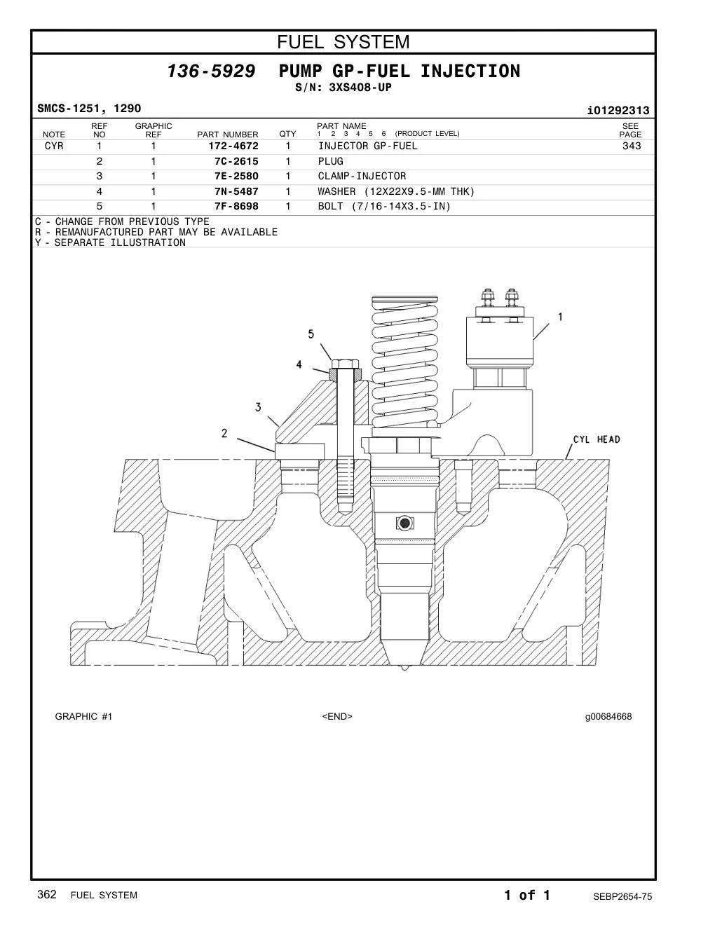 172-4672 - INJECTOR GP-FUEL