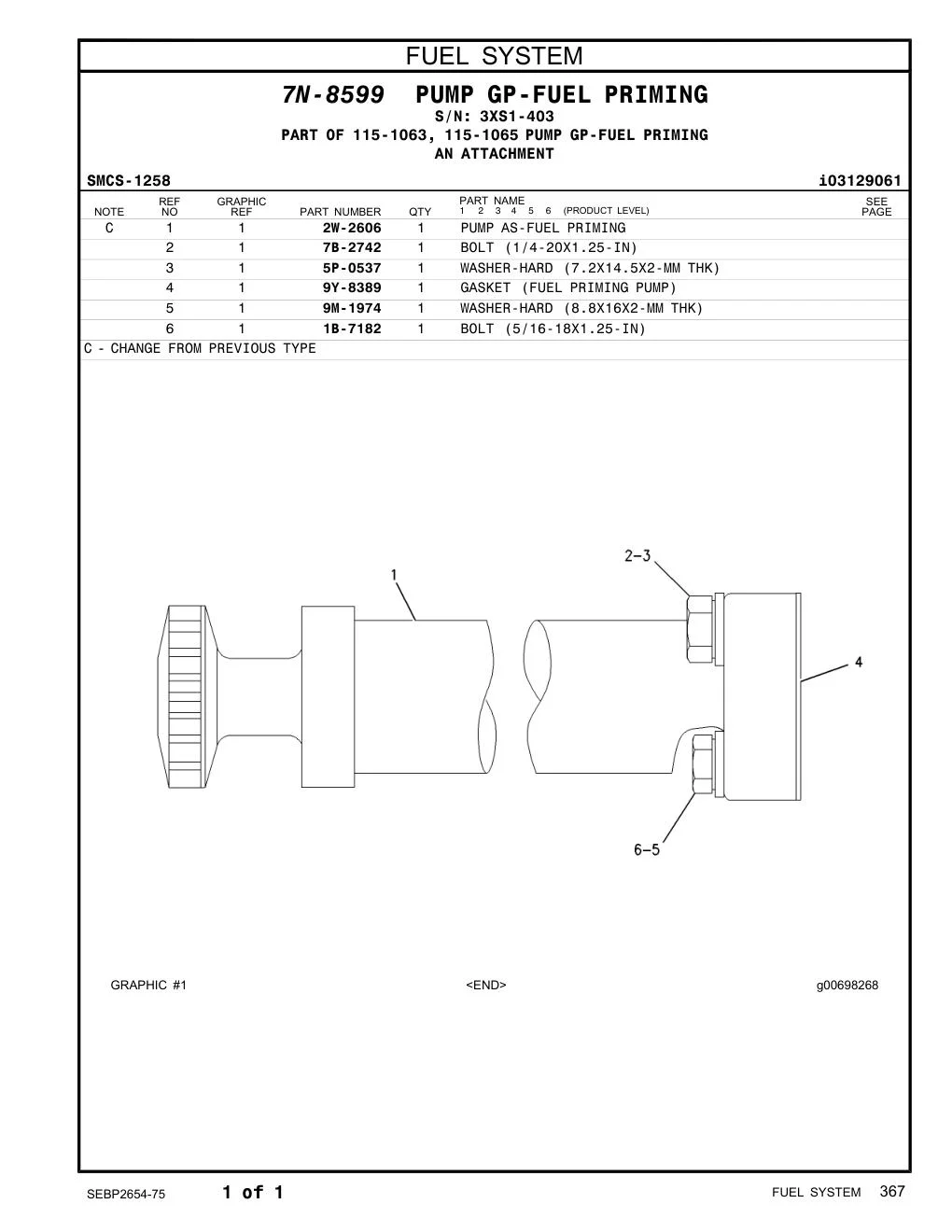 2W-2606 - PUMP AS-FUEL PRIMING