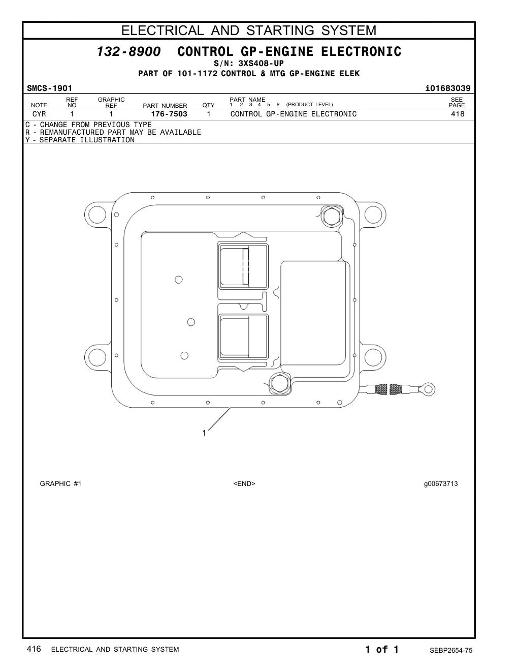 176-7503 - CONTROL GP-ENGINE ELECTRONIC