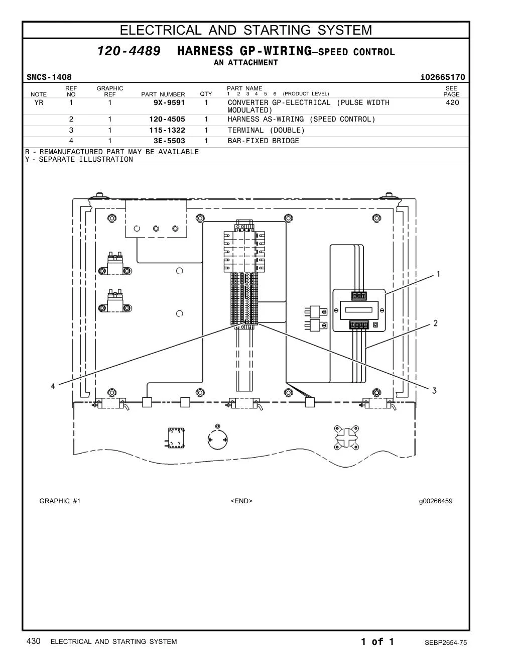 120-4505 - HARNESS AS-WIRING (SPEED CONTROL)