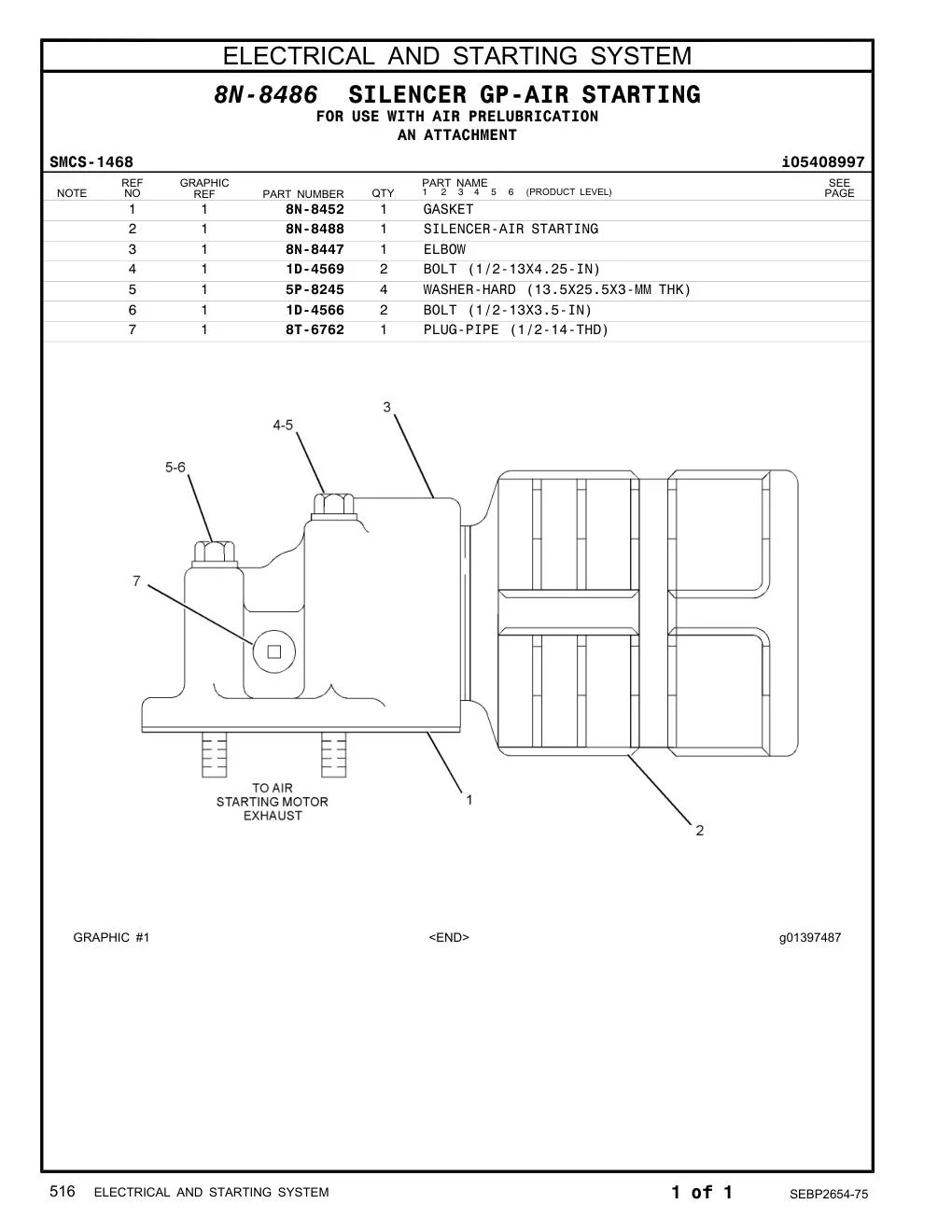 8N-8488 - SILENCER-AIR STARTING