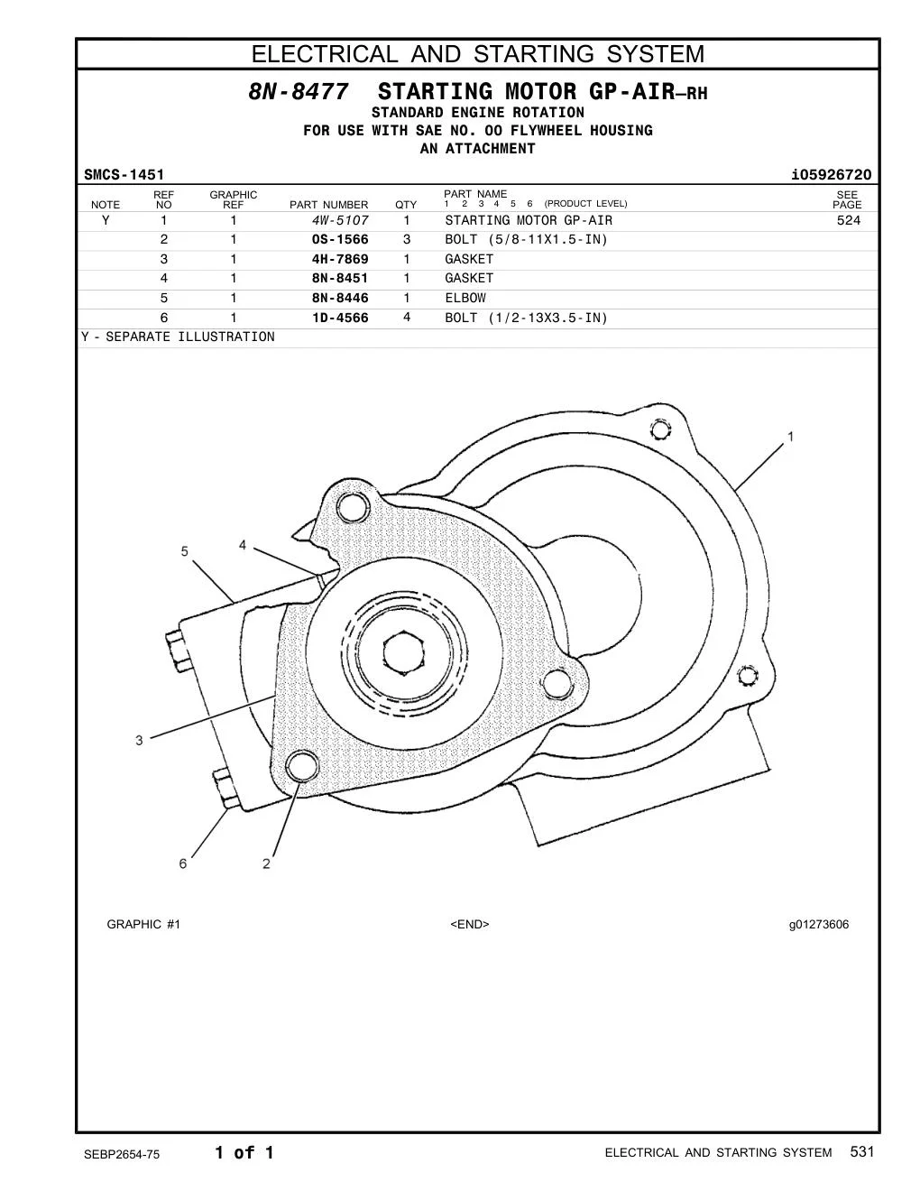 4W-5107 - STARTING MOTOR GP-AIR