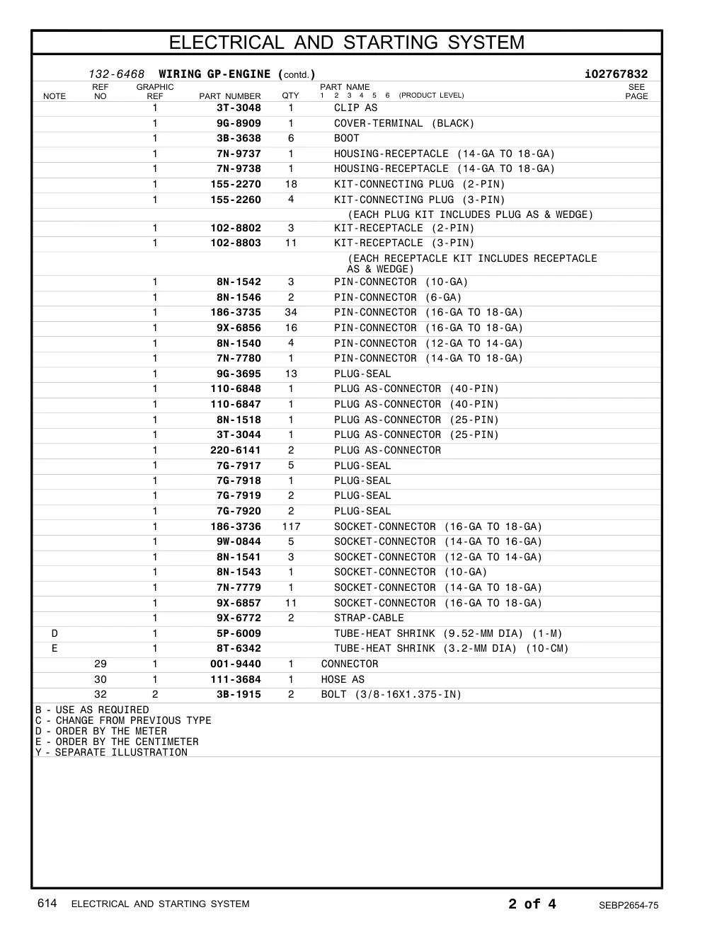 110-6847 PLUG AS-CONNECTOR (40-PIN) CAT parts manual diagram