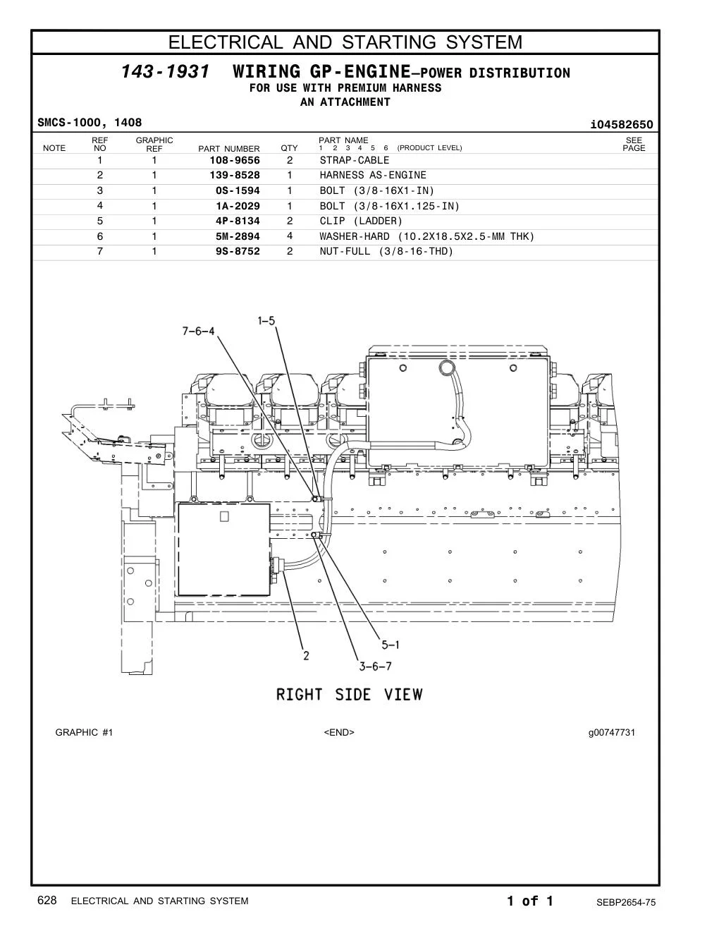 139-8528 - HARNESS AS-ENGINE