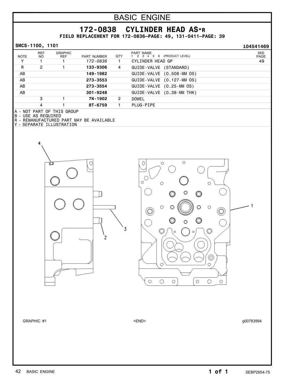 172-0836 - CYLINDER HEAD GP