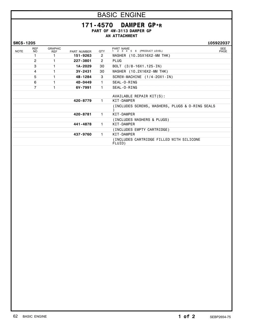 4B-1284 - SCREW-MACHINE (1/4-20X1-IN)