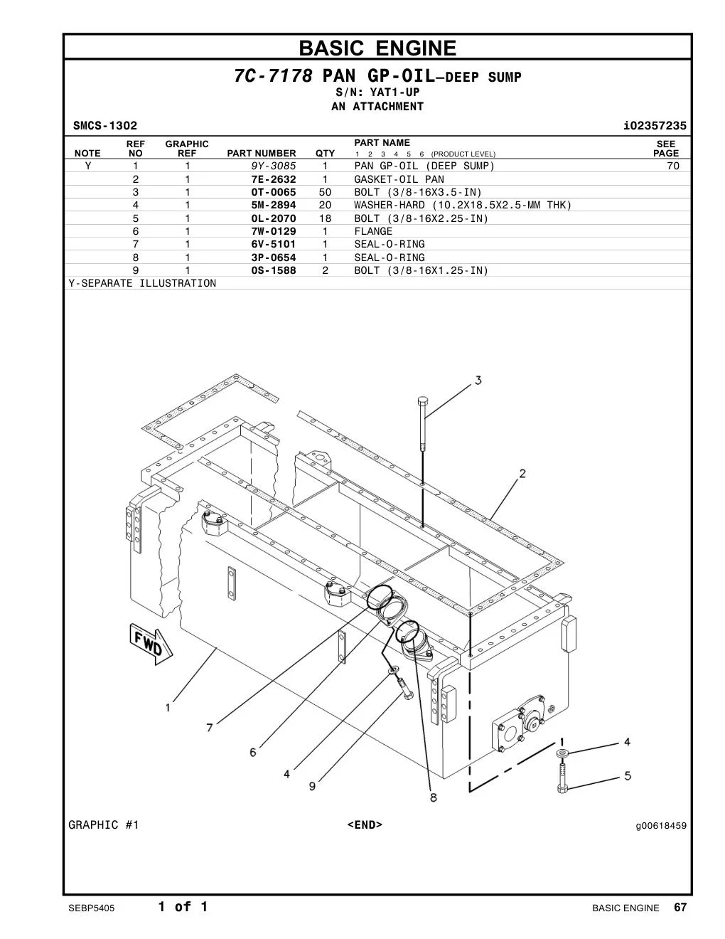 9Y-3085 - PAN GP-OIL (DEEP SUMP)