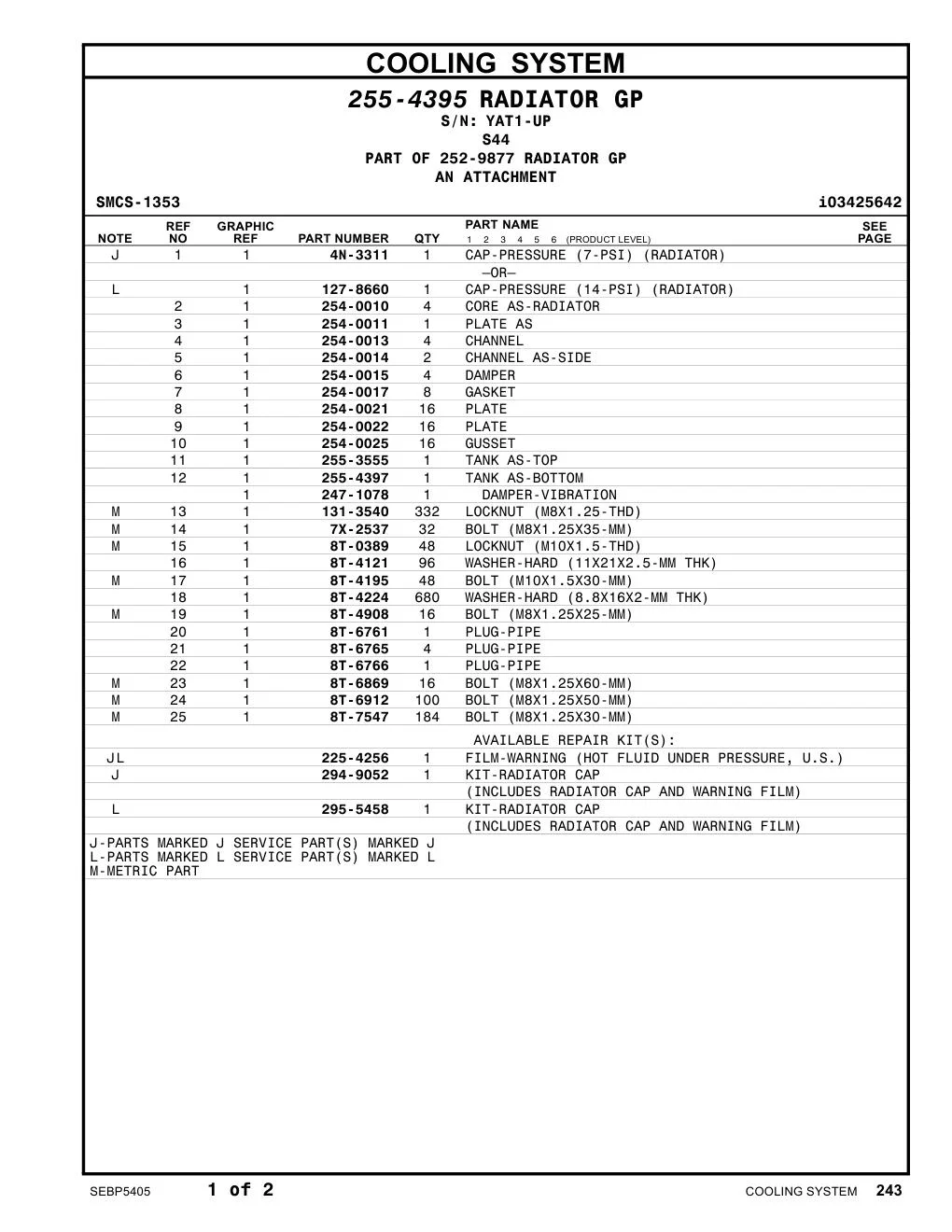 254-0017 - GASKET