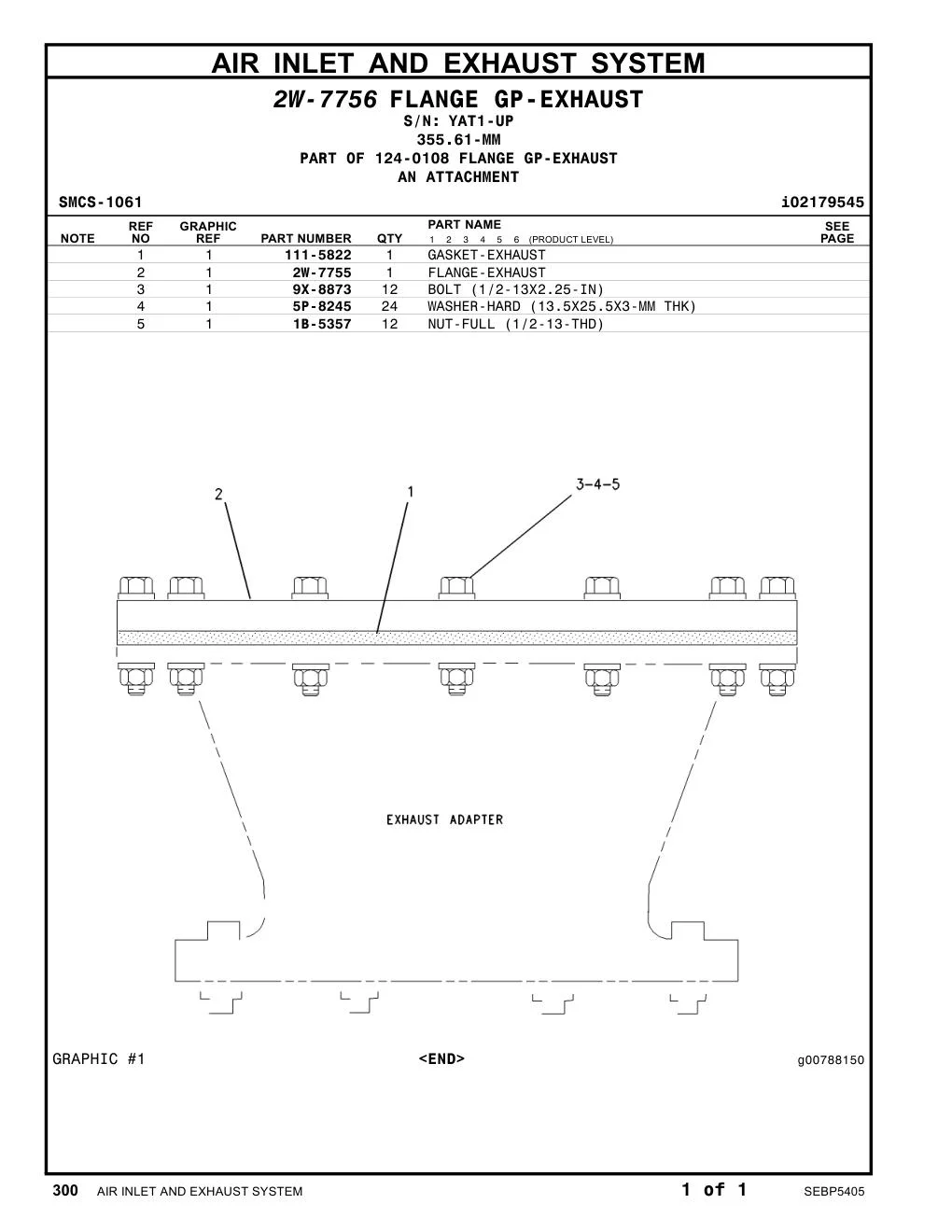 2W-7755 - FLANGE-EXHAUST
