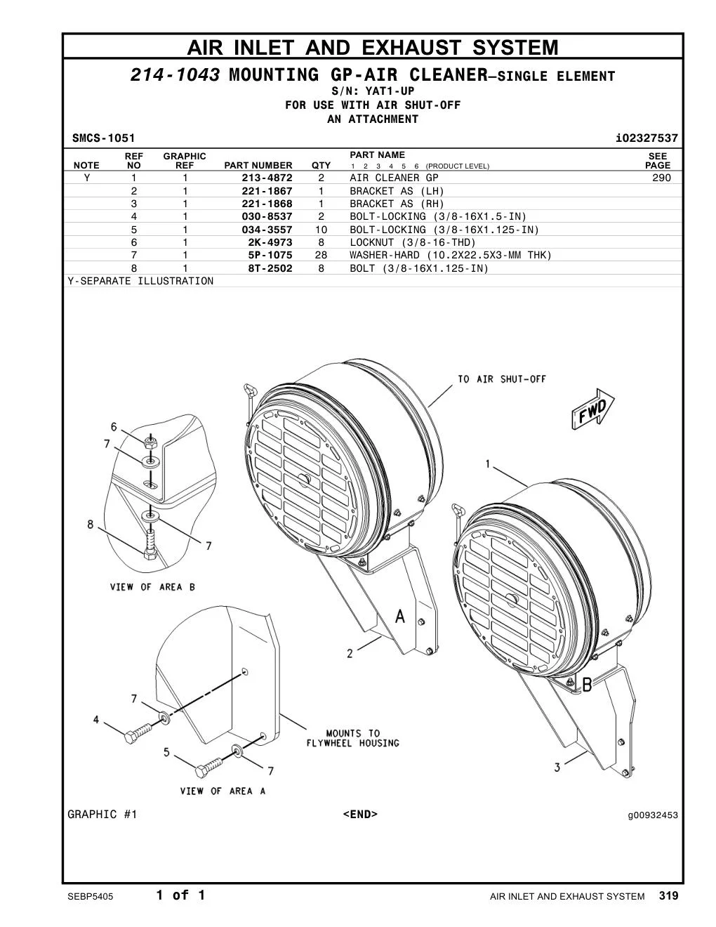 213-4872 - AIR CLEANER GP