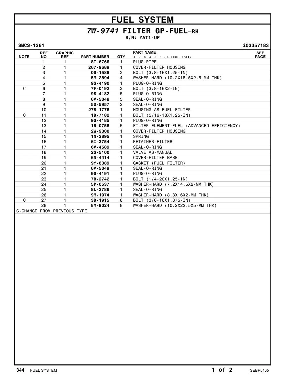 278-1776 - HOUSING AS-FUEL FILTER