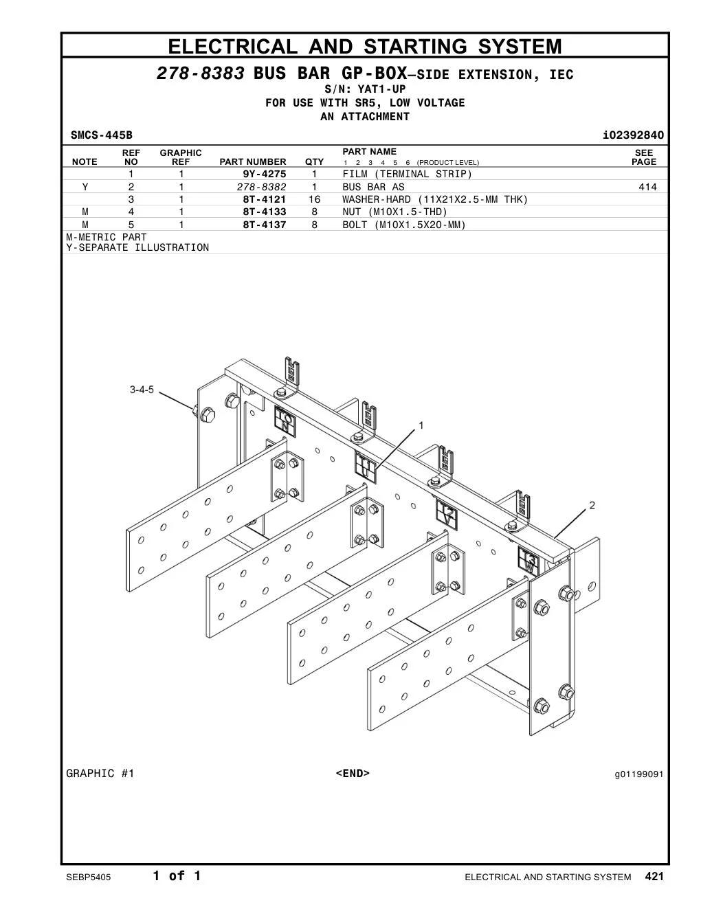278-8382 - BUS BAR AS