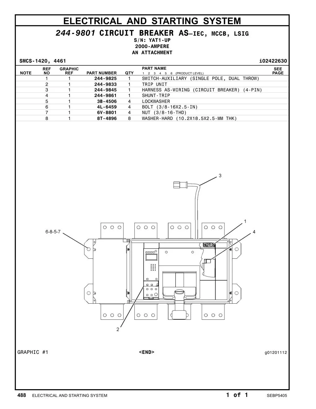 244-9845 - HARNESS AS-WIRING (CIRCUIT BREAKER) (4-PIN)
