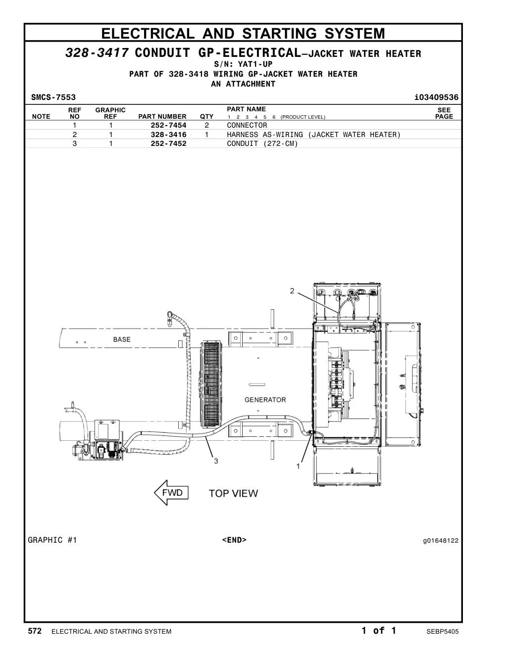 328-3416 - HARNESS AS-WIRING (JACKET WATER HEATER)