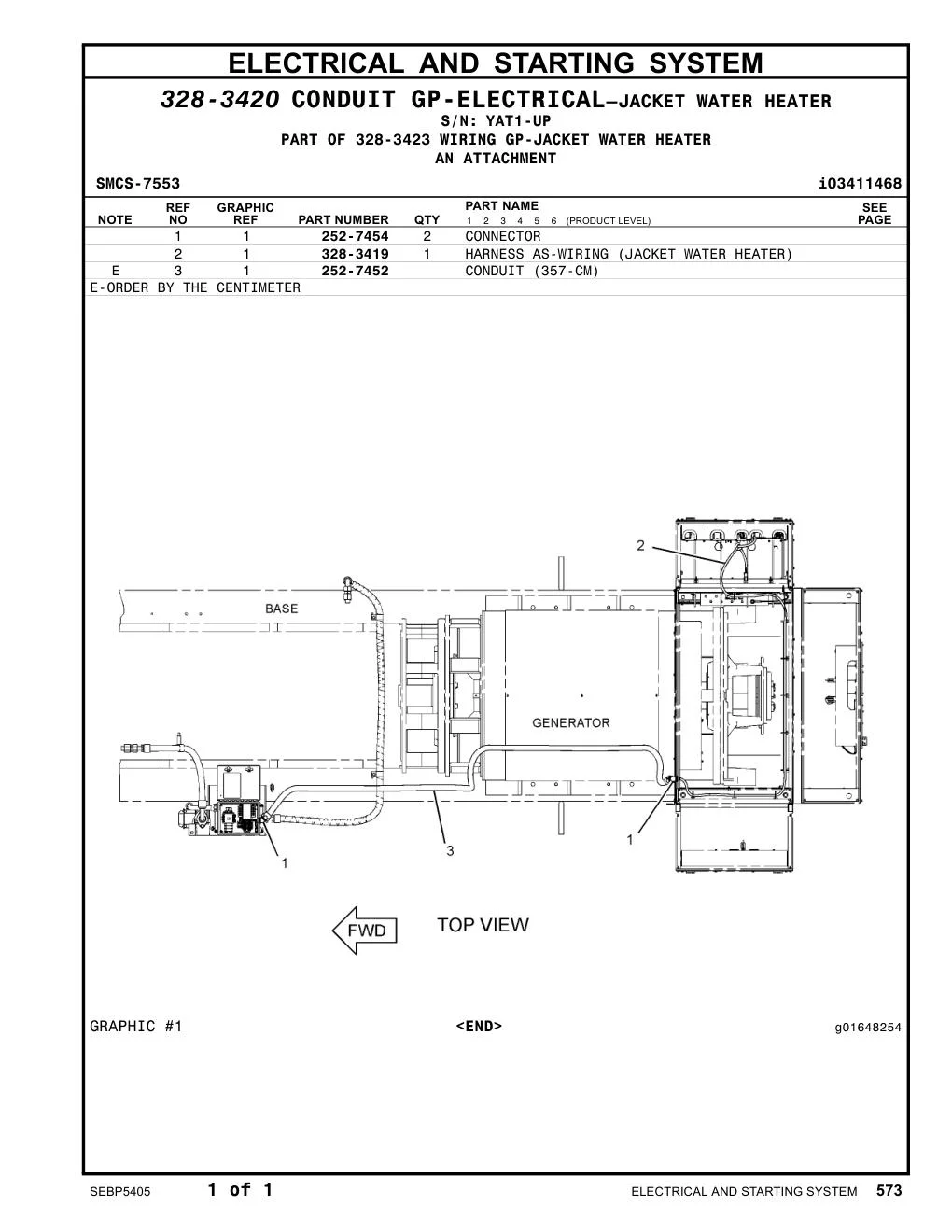 328-3419 - HARNESS AS-WIRING (JACKET WATER HEATER)