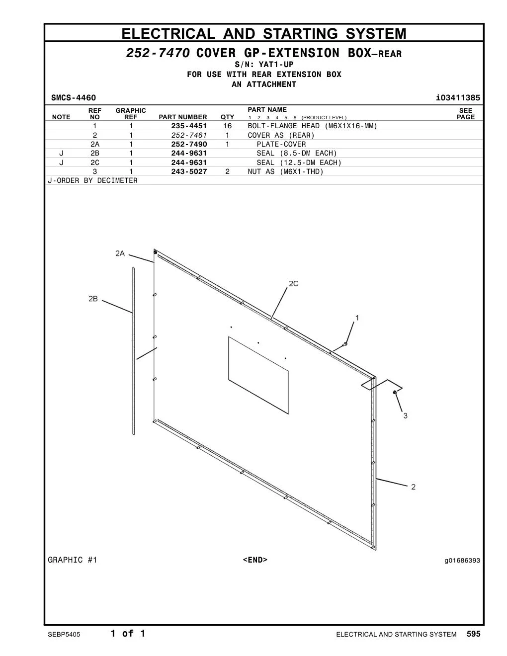 252-7461 - COVER AS (REAR)