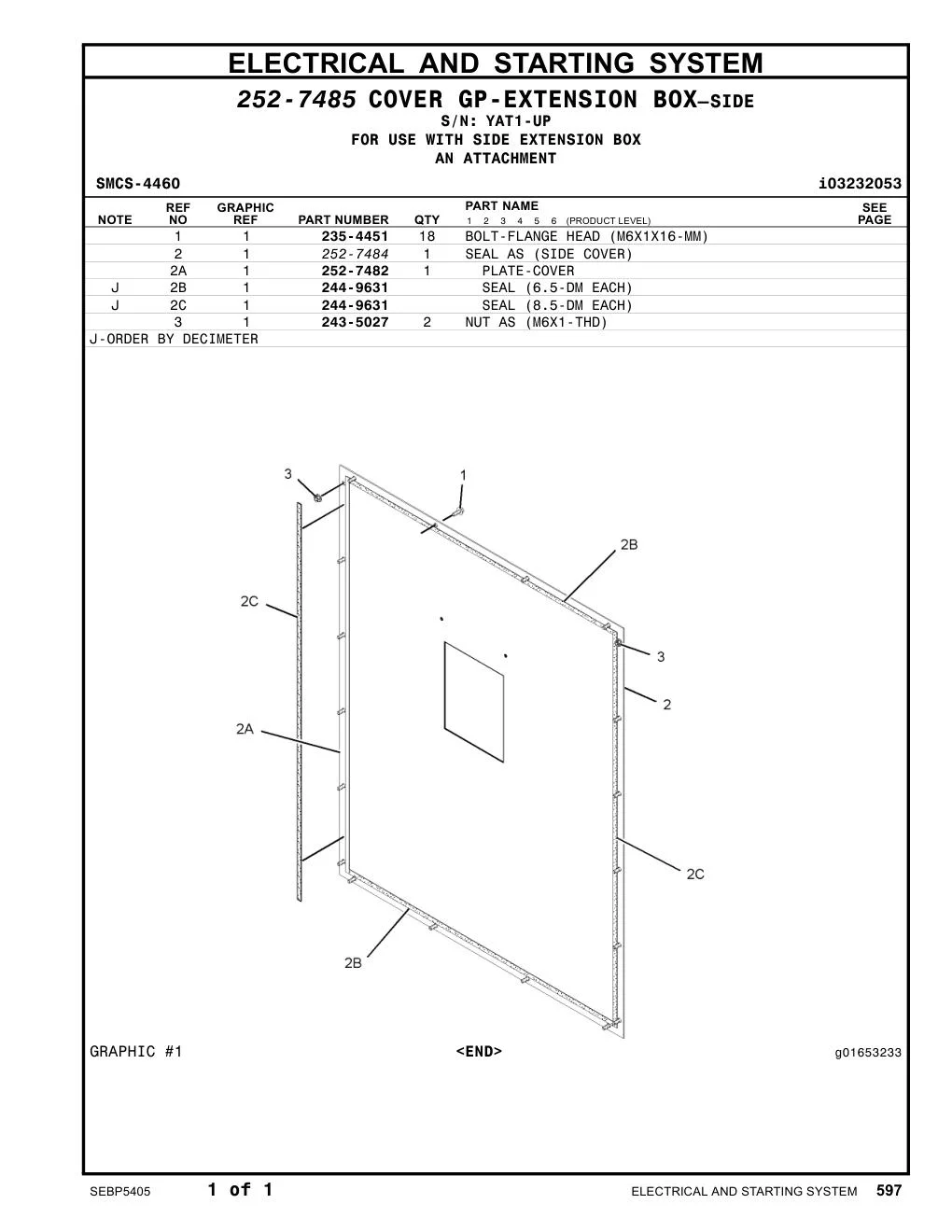 252-7484 - SEAL AS (SIDE COVER)