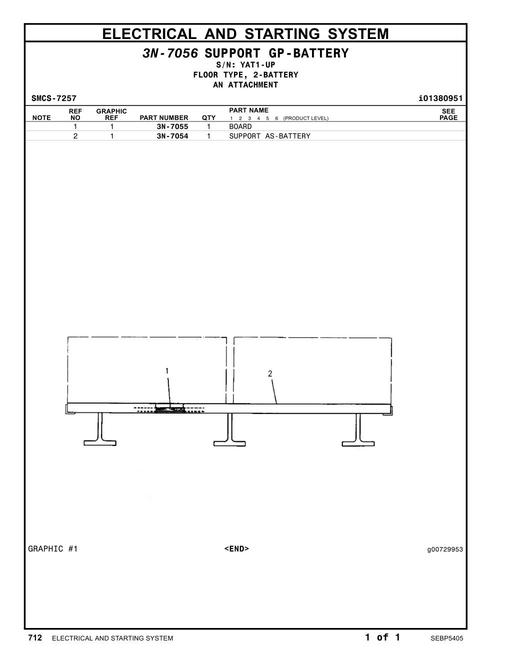 3N-7054 - SUPPORT AS-BATTERY