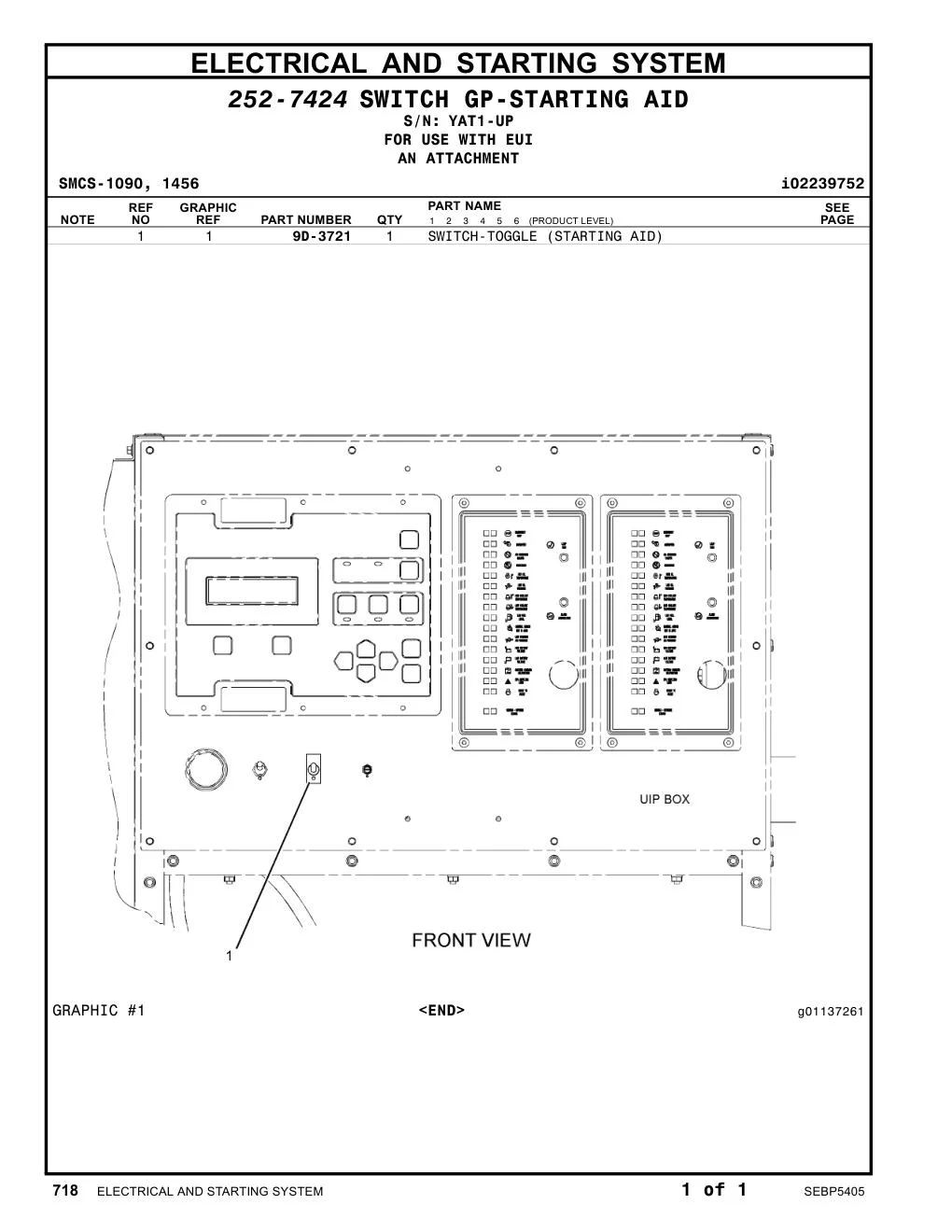 9D-3721 - SWITCH-TOGGLE