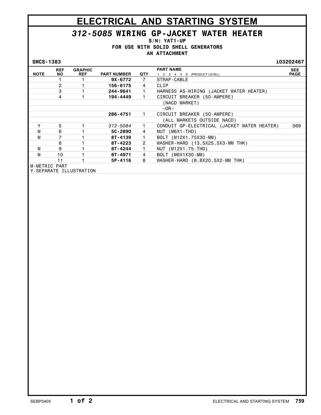244-9641 - HARNESS AS-WIRING (JACKET WATER HEATER)