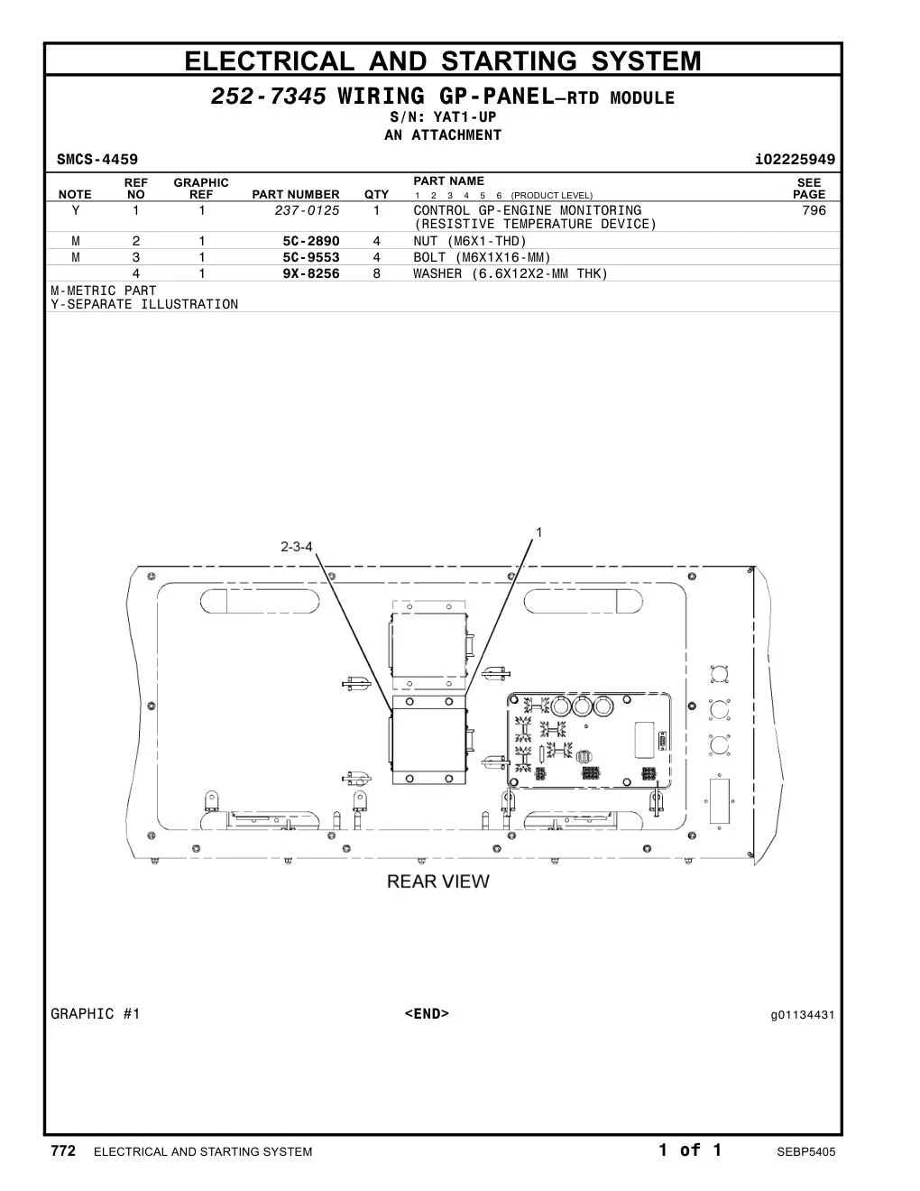 237-0125 - CONTROL GP-ENGINE MONITORING