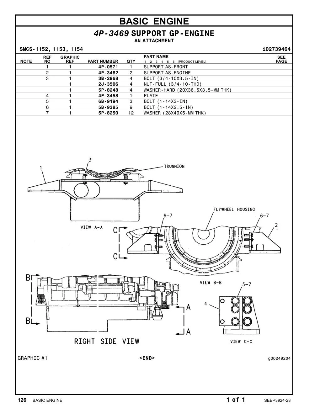4P-3458 PLATE CAT parts manual diagram