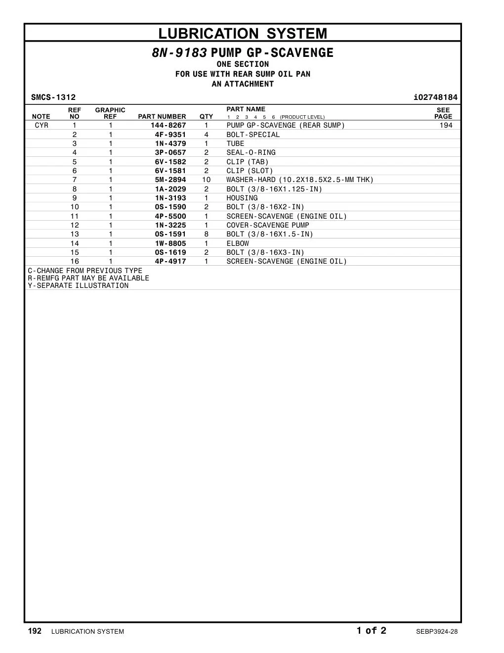 4P-5500 - SCREEN-SCAVENGE(ENGINEOIL)