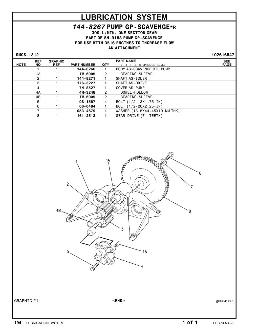 161-2513 - GEAR-DRIVE(71-TEETH)