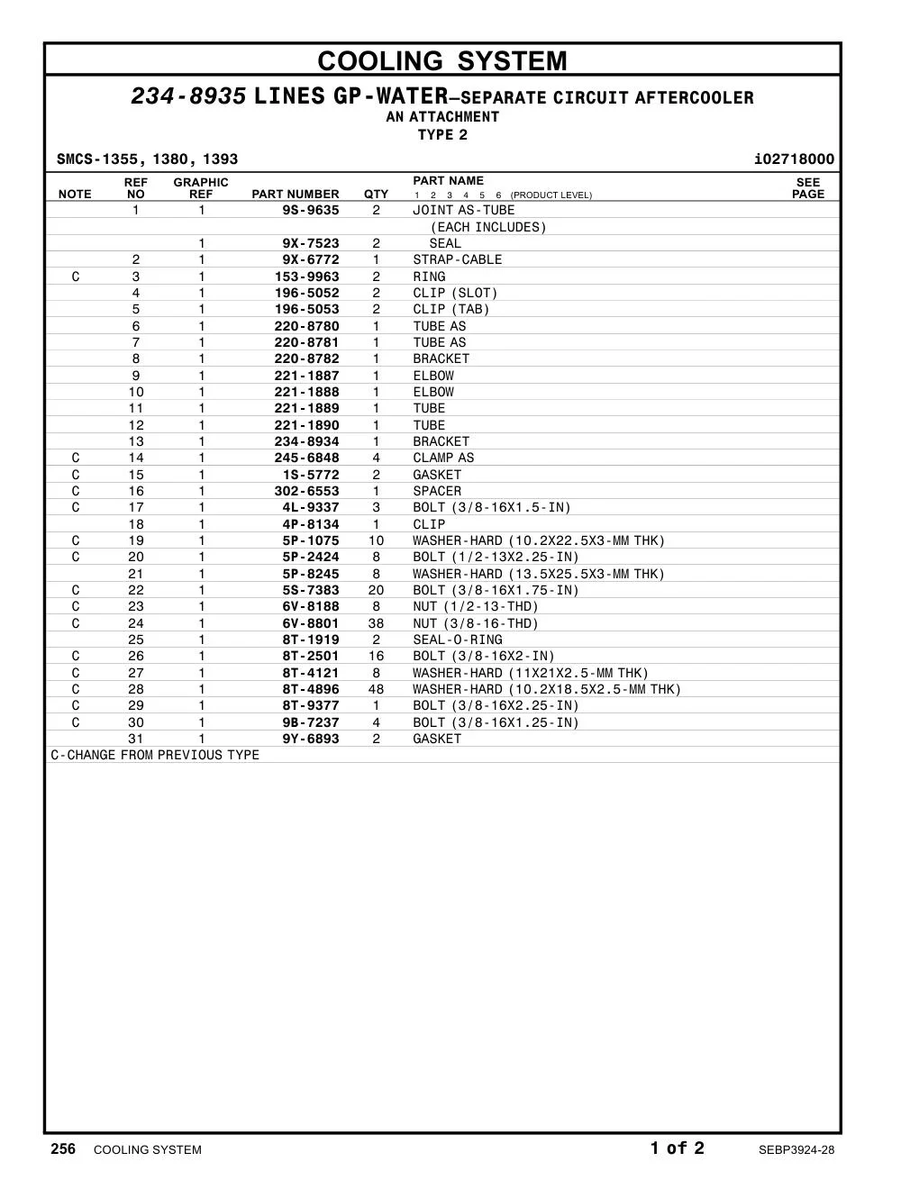 8T-9377 - BOLT (3/8-16X2.25-IN)