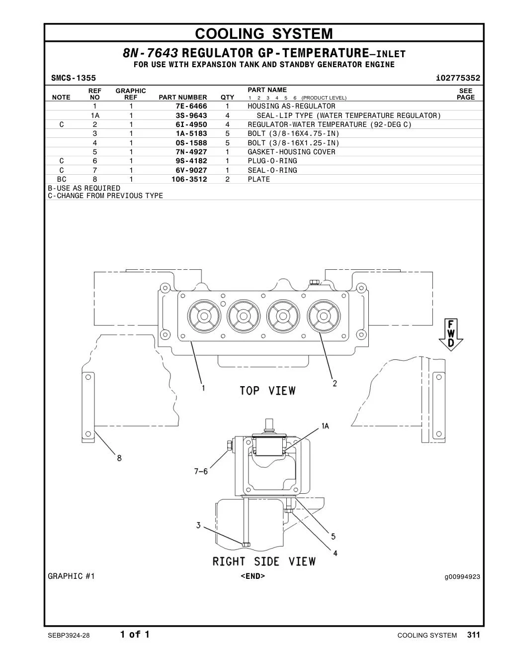 7E-6466 - HOUSING AS-REGULATOR