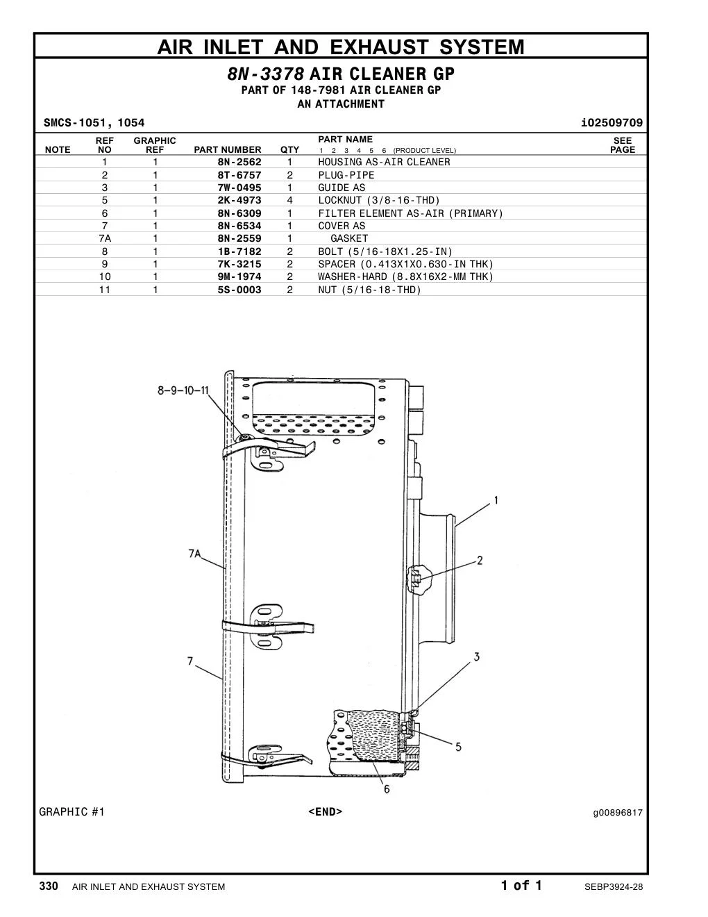 8N-2562 - HOUSING AS-AIR CLEANER
