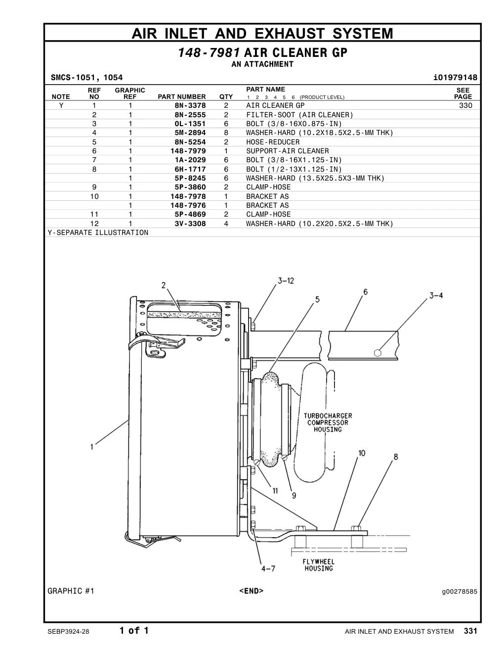 148-7979 - SUPPORT-AIR CLEANER